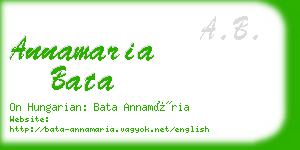 annamaria bata business card